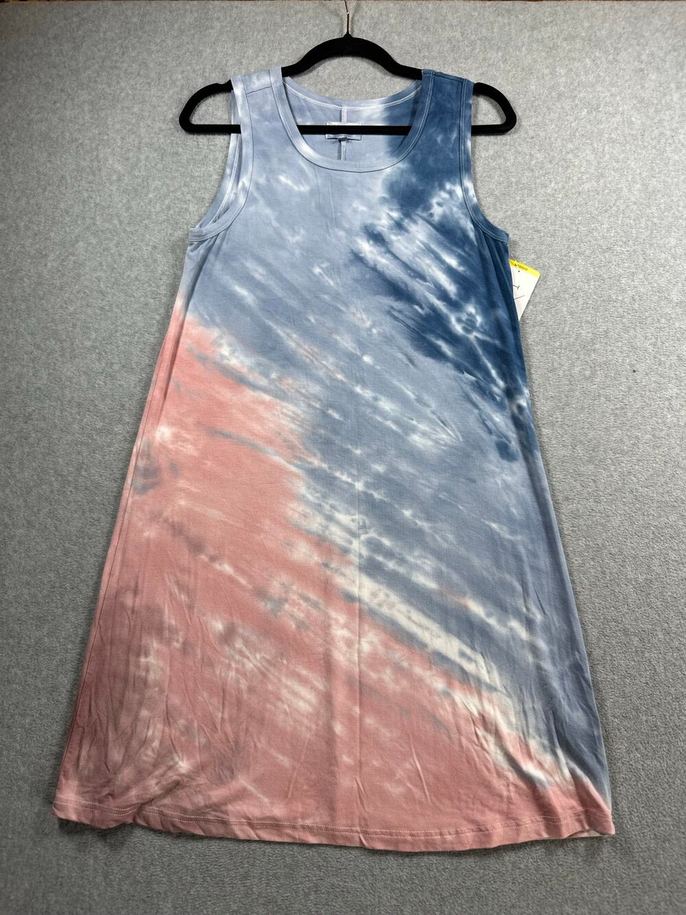 Thread & Supply Breezy Tank Dress Women Medium Blue Blush Tie Dye NWT